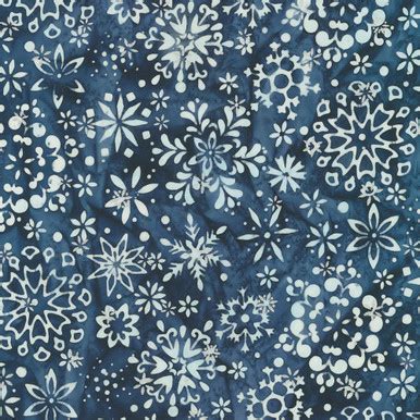 batik fabric with small metallic snowflake|Robert Kaufman Fabrics Snowscape Metallic Artisan Batiks .